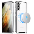 Ochranné pouzdro na fotoaparát pro Samsung Galaxy S21 FE 5G, CamShield MagSafe, průhledná / stříbrná
