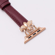 Kožený řemínek pro Apple Watch 1/2/3/4/5/6/7/8/SE/Ultra 42/44/45/49 mm, vínový