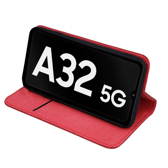 Skórzane Etui Wallet do Samsung Galaxy A32 5G, Burgundy