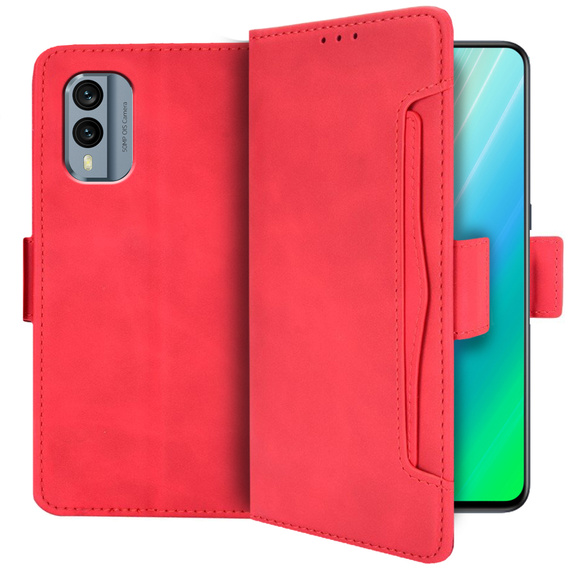 Klopové pouzdro pro Nokia X30 5G, Card Slot, červené