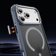 Matné pouzdro pro iPhone 17 Pro, pancéřované, pro MagSafe, kouřové s šedými boky