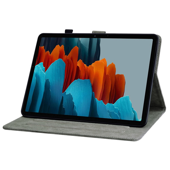 Pouzdro pro Samsung Galaxy Tab S9, Wallet Pen Slot, zelené