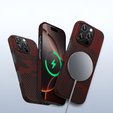 Pouzdro pro iPhone 16 Pro Max, Aramid Fiber MagSafe, červené