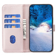 Klopové pouzdro pro Samsung Galaxy S23 FE, BINFEN Wallet, růžové rose gold  + 9H sklo 