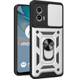 Pouzdro pro Motorola Moto G53 5G, CamShield Slide, stříbrné