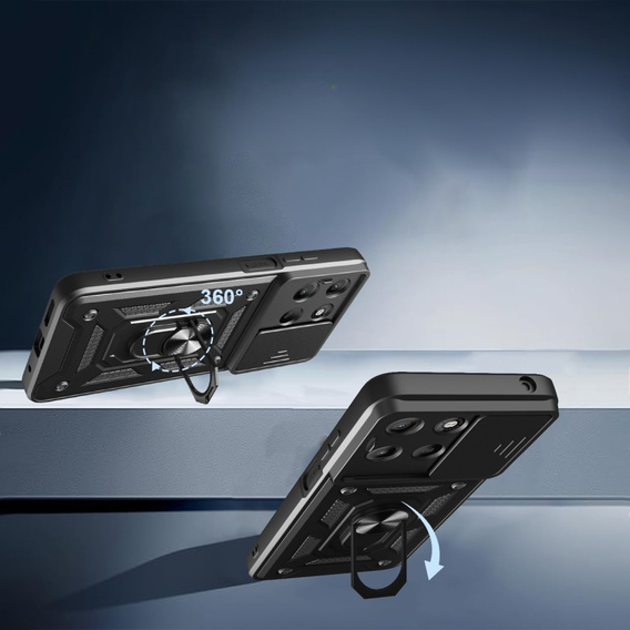 Pouzdro pro Motorola Moto G15 / Motorola Moto G15 Power, CamShield Slide, černé