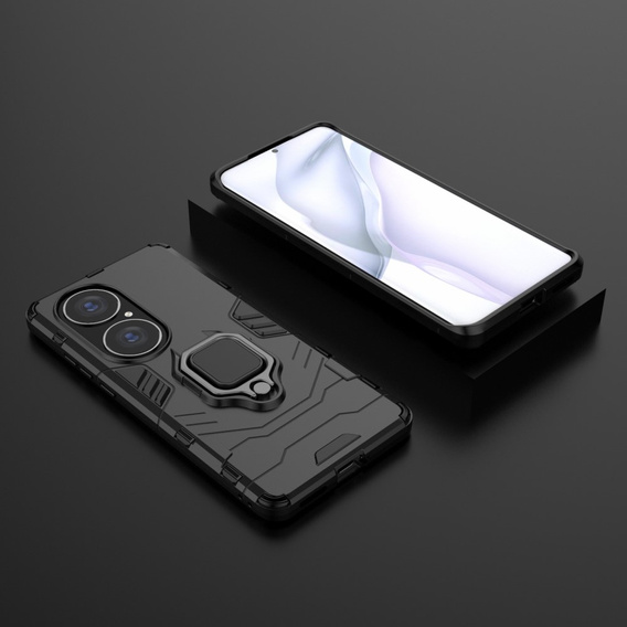 Pouzdro pro Huawei P50 Pro, Kickstand Ring, černé