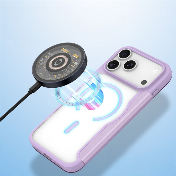 Dux Ducis pouzdro pro iPhone 17 Pro, Skin X Pro, s klopou, pro MagSafe, fialové