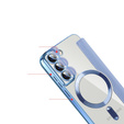 Klopové pouzdro pro Samsung Galaxy S22 5G, RFID Wallet MagSafe CamShield, modré