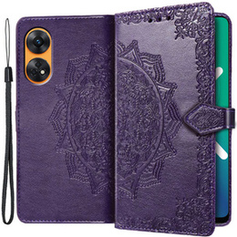 Klopové pouzdro pro Oppo Reno8 T, Mandala, fialové