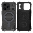 Pouzdro pro iPhone 17 Pro Max, pro MagSafe, pancéřované se stojánkem, černé