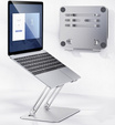 Ocelový stojan na notebook do 17", ERBORD P89, šedý