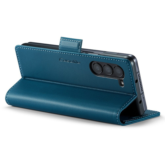 Flipové pouzdro CASEME pro Samsung Galaxy Z Fold6 5G, Litchi Wallet, modré