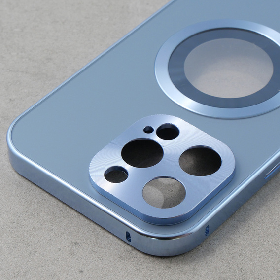 Pouzdro pro iPhone 13 Pro Max, Dual Glass, pro Magsafe, modré