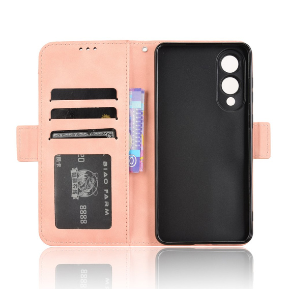 Klopové pouzdro pro Samsung Galaxy S25 Edge, Card Slot, růžové