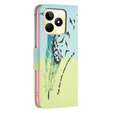 Klopové pouzdro pro Realme C53 4G, Wallet, feather, modré