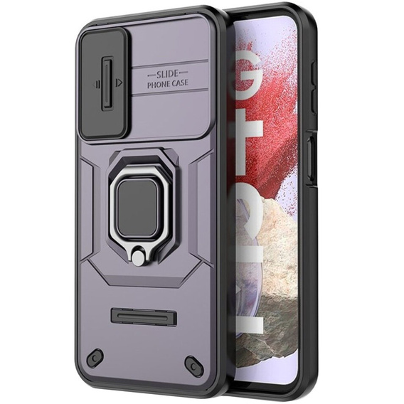Pouzdro pro Samsung Galaxy M34, KickStand Camera Lens, fialové