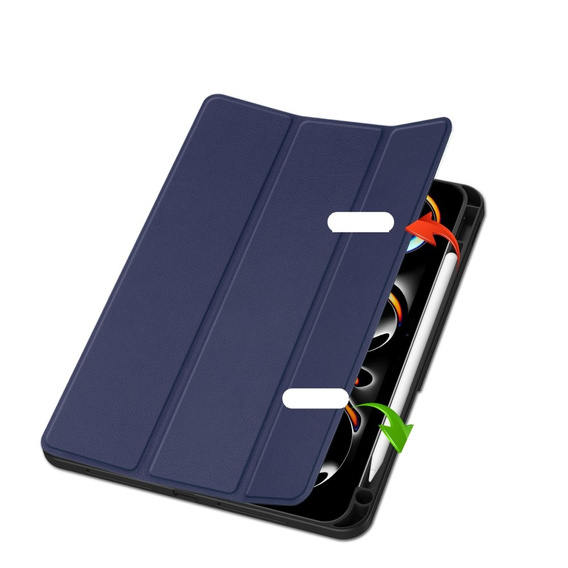 Pouzdro pro iPad Pro 11" 2024 (5 gen.), Smartcase s prostorem pro stylus, námořnicky modré