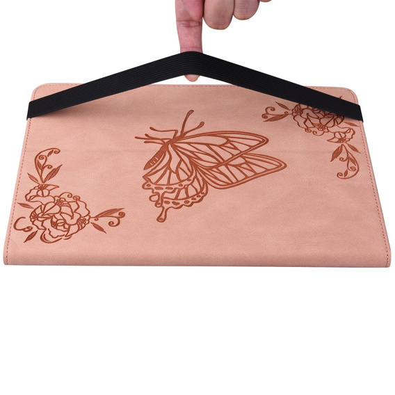 Pouzdro pro Lenovo Tab M11, Butterfly, růžové