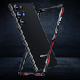Pouzdro LUPHIE pro Samsung Galaxy S23 Ultra, Armor Bumper, černá / červená