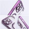 Pouzdro pro iPhone 16 Pro, Electro MagSafe, fialové + sklo na displej