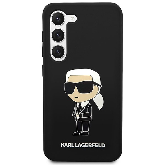 Pouzdro Karl Lagerfeld pro Samsung Galaxy S23, Silicone Ikonik, černé