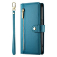 Klopové pouzdro pro Samsung Galaxy A56 5G, Wallet Zipper Pocket, modré