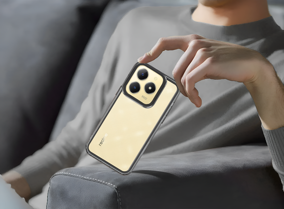 Pouzdro pro Realme C61, Fusion Hybrid, transparentní / černé