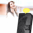 Klopové pouzdro pro Realme 12, Butterfly, černé