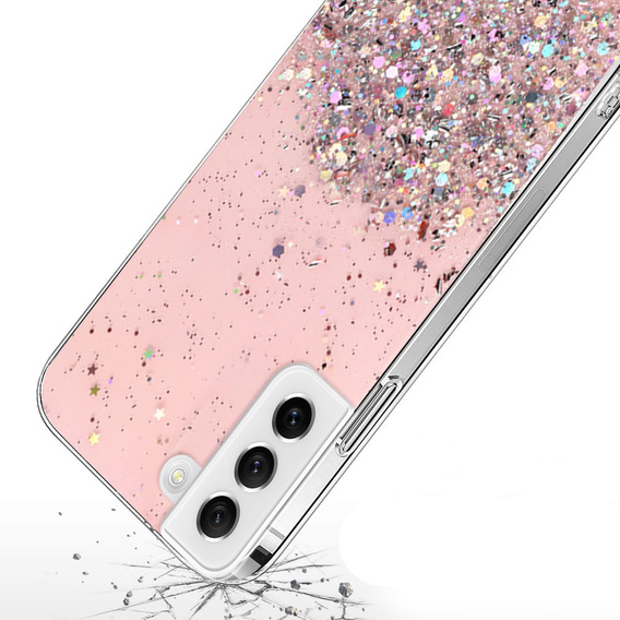 Pouzdro pro Samsung Galaxy S22 5G, Glittery, růžové