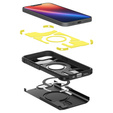 Pouzdro Spigen pro iPhone 16E, Tough Armor Mag MagSafe, černé + 9H tvrzené sklo