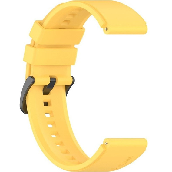 Pasek silikonowy 22mm uniwersalny - Żółty