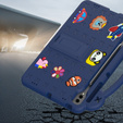 Dětské pouzdro pro Samsung Galaxy Tab S10+ Plus, Cute Patterns, se stojánkem, námořnicky modré