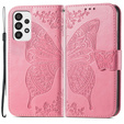 Klopové pouzdro pro Samsung Galaxy A33 5G, Butterfly, růžové