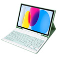 Pouzdro + klávesnice iPad 10.9 2022 10 Gen, Pen Slot, světle zelené