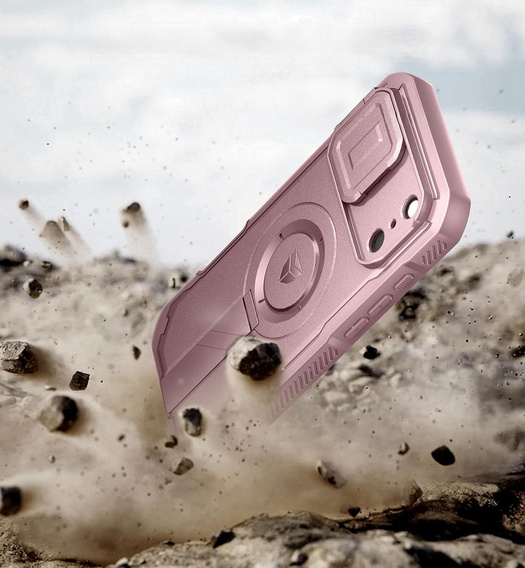Pancéřové pouzdro Dexnor se stojánkem a spouští fotoaparátu, pro MagSafe pro iPhone 17 Pro Max