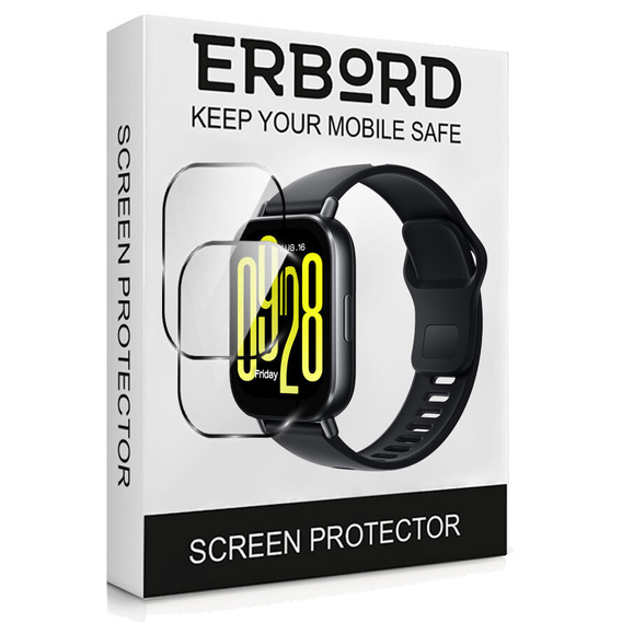 2x hybridní sklo ERBORD pro Xiaomi Redmi Watch 5 Active