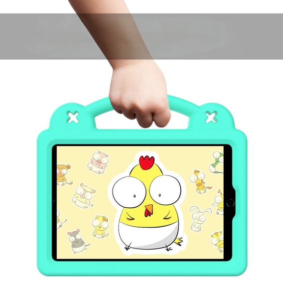 Dětské pouzdro pro iPad mini 7.9" 2019/2015/2014/2013/2012 (5/4/3/2/1 gen.), Cute Patterns, se stojánkem, zelené