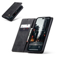 Pouzdro CASEME pro iPhone 14 Pro, Leather Wallet Case, černé