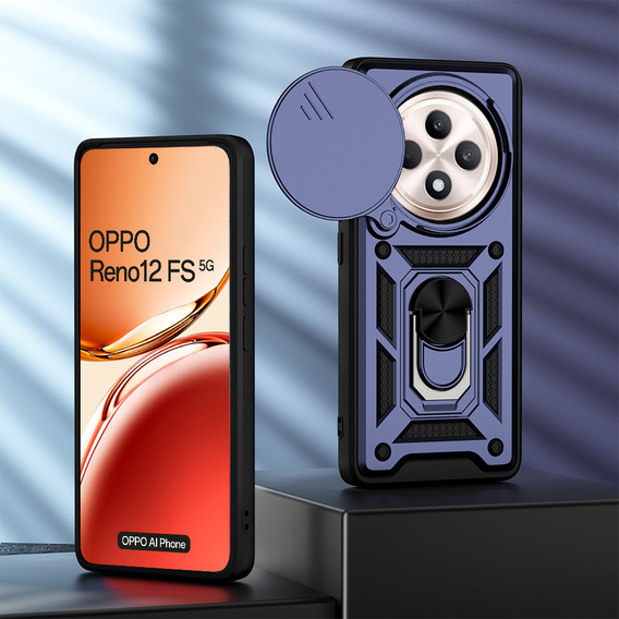 Pouzdro pro Oppo Reno 12FS / Oppo Reno 12F, CamShield Slide, modré