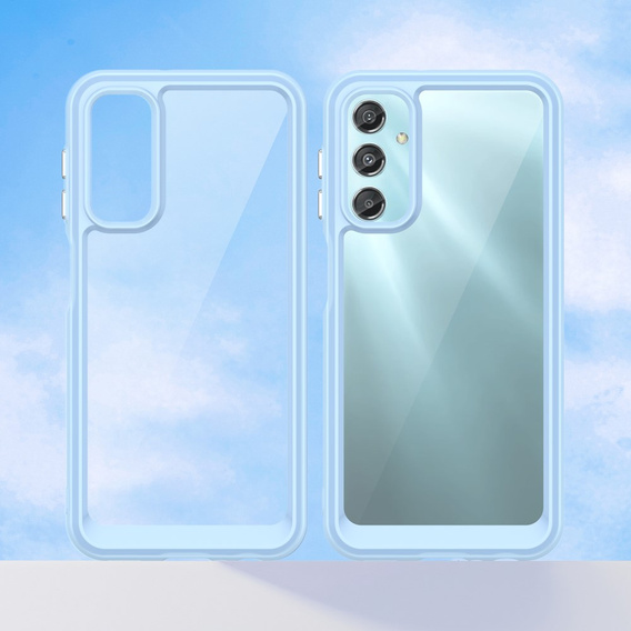 Pouzdro pro Samsung Galaxy A25 5G, Fusion Hybrid, transparentní / modré + 9H sklo 