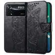 Klopové pouzdro pro Xiaomi Poco X4 Pro 5G, Butterfly, černé