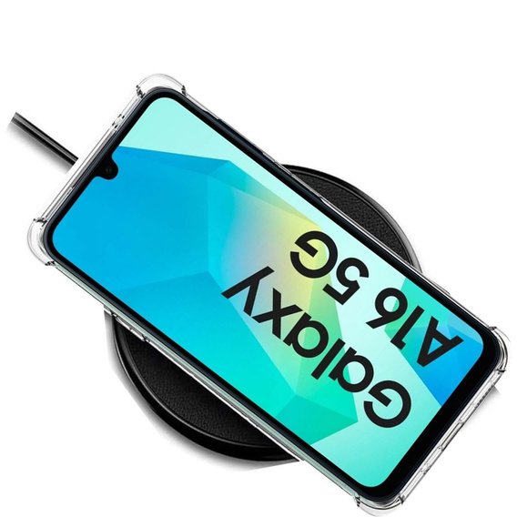 Pouzdro pro Samsung Galaxy A16, Fusion Hybrid, pro MagSafe, průhledné + sklo na displej