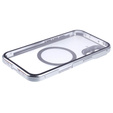 Magnetické pouzdro Dual Glass MagSafe pro iPhone 16, stříbrné