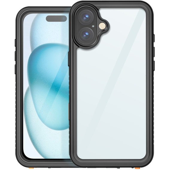 Vodotěsné pouzdro IP68 pro iPhone 16 Plus, černé