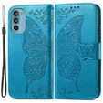 Klopové pouzdro pro Motorola Moto G52 / G82 5G, Butterfly, modré