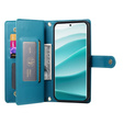 Klopové pouzdro pro Xiaomi Redmi Note 14 Pro 5G / Poco X7 5G, Wallet Zipper Pocket, modré