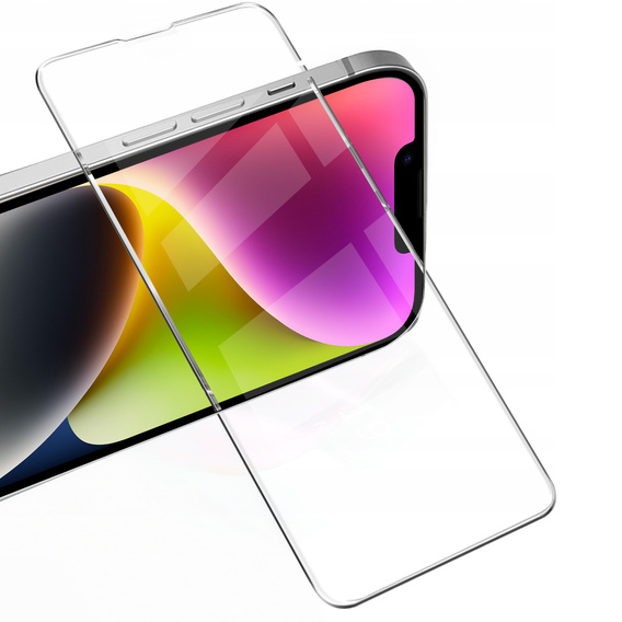 2x tvrzené sklo pro iPhone 14, ERBORD 9H Hard Glass na displeji