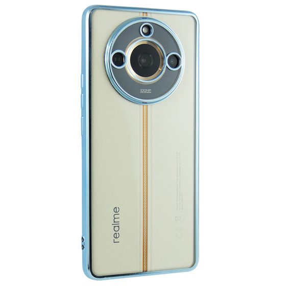 Pouzdro pro Realme 11 Pro 5G / Pro+ 5G, Electroplating Frame, transparentní / modré