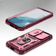 Pouzdro pro Samsung Galaxy S23 Plus, CamShield Slide, růžové/ červené